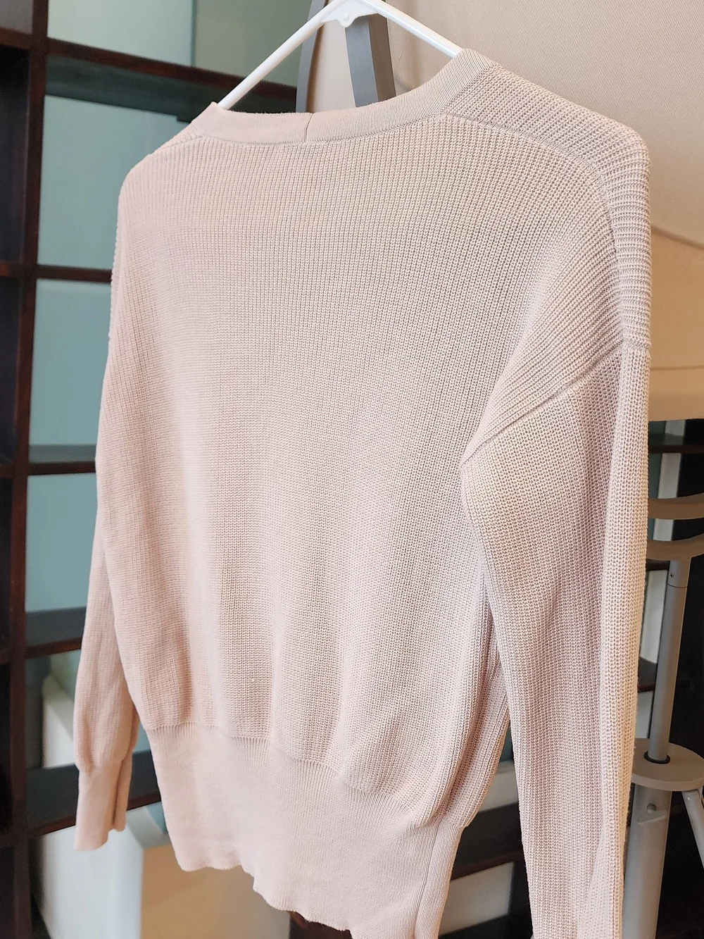 Peserico Light Beige V-Neck Button Front Cotton Cardigan Size XS IT38